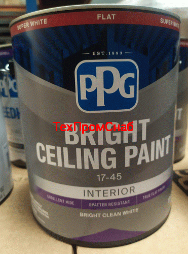 Краска PPG PREMIUM CELING PAINT для потолков (3,78 л) 17-45 /01 фото 2