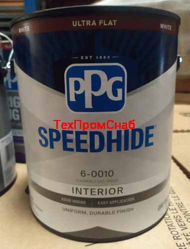 Краска PPG Speedhide для стен и потолков (3,78 л), ULTRA FLAT (ультраматовая) 6-0010/01 фото 2