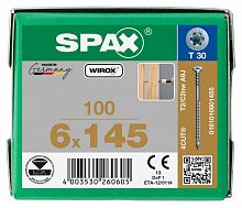 Spax 6*145 регулировочный 0161010601455 (100 шт), Wirox, T30 EAN 4003530260605
