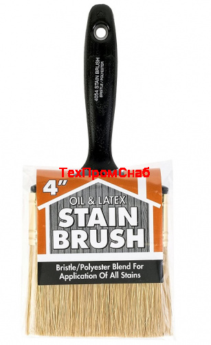 4054-4 Прямая кисть 4"  Oil & Latex Stain Brush- для пропиток из натуральной щетины